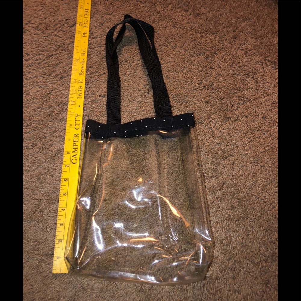 Clear Game Day Tote Bag with Black Straps